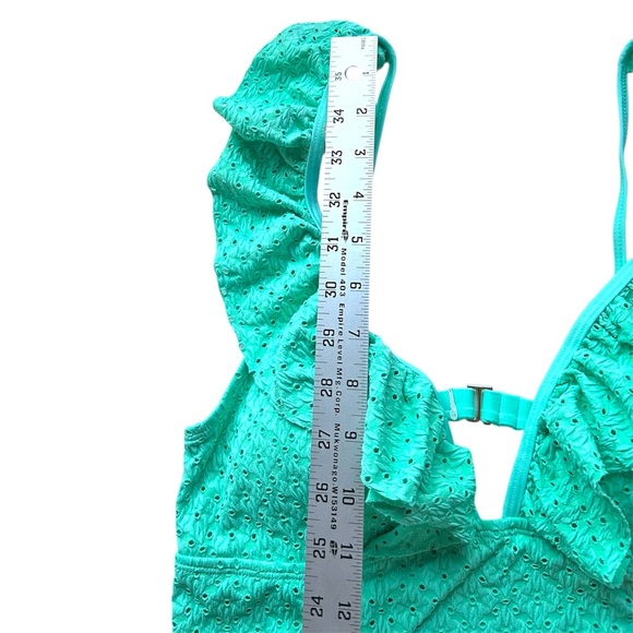 Betsey Johnson Green Swim Coverup with Ruffles - Picture 10 of 16